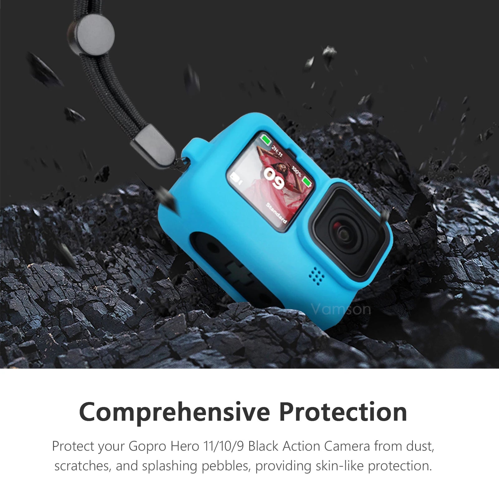 New Soft Silicone Case for Gopro Hero 12 11 10 for Go pro 9 10 11 12 Silicone Protective Full Cover Shell Camera Accessories Peaceful Pleasures Health and Wellness