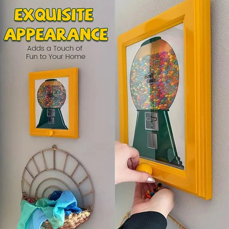 Quick Dispensing Framed Candy Machine; Ideal Christmas Gift for Sweet Lovers; Nut and Candy Distributor in Picture Frame. Peaceful Pleasures Health and Wellness