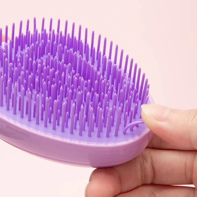 Mini Egg Round Hairbrush – Portable Detangling & Scalp Massage Comb