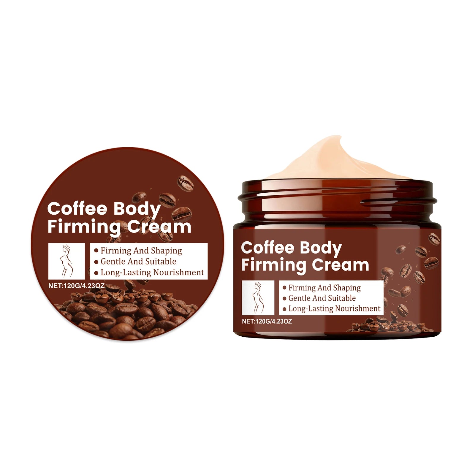 Firming Body Cream Moisturizer for Sculpting Skin Peaceful Pleasures Health and Wellness 120g