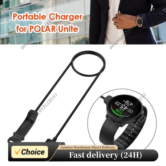 Charger Watch Cable Wearing Accessories 4-pin 1m USB Outdoor Shopping for POLAR Unite Smartwatch Charging Cord Line Peaceful Pleasures Health and Wellness