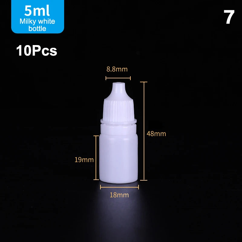 10-Pack Refillable Empty Eye Drop Squeeze Bottles 5–30ml