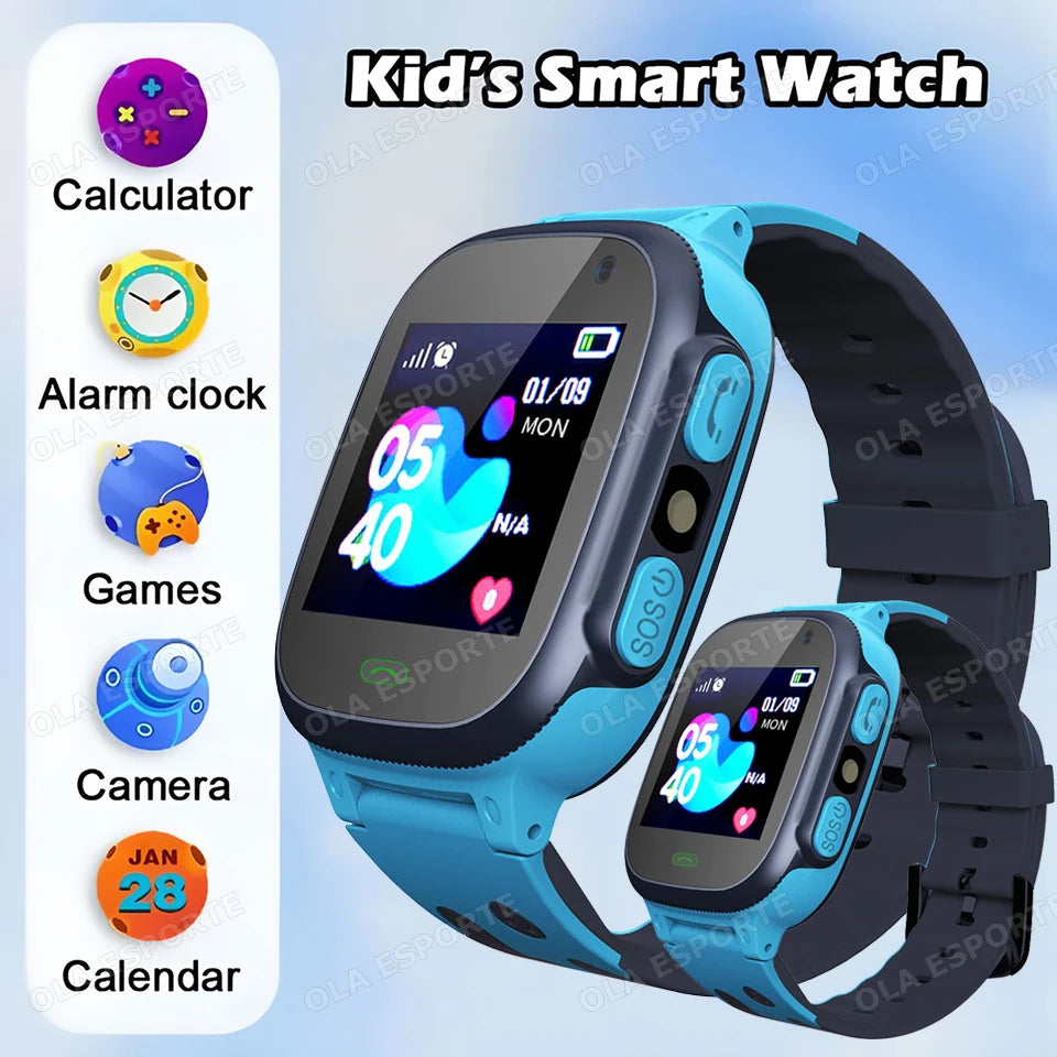 Kids Smart Watch Flashlighfor Children Real Time Positioning SOS Waterproof Video Call GPS Safety Footprint Tracker Watch 2026 Peaceful Pleasures Health and Wellness 2Bl