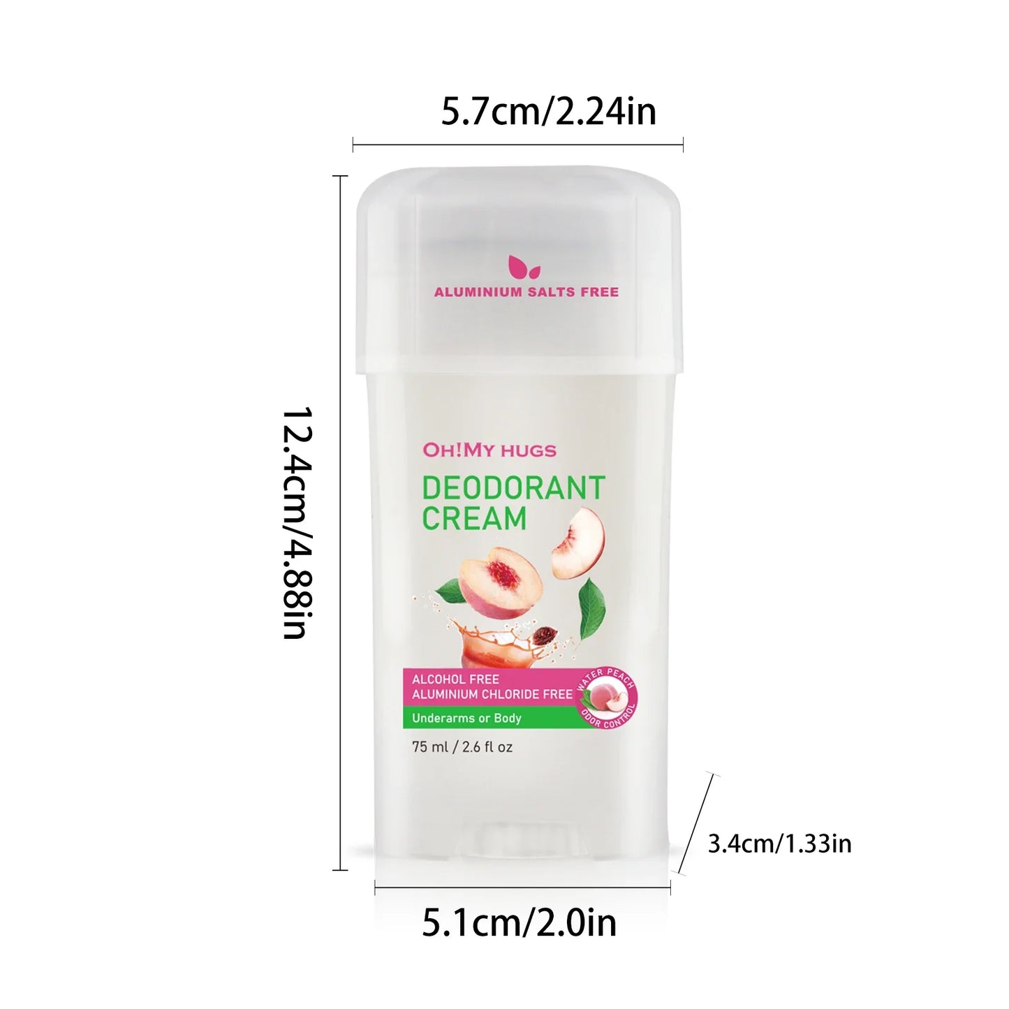 YURHERSU Peach Deodorant Stick – Long-Lasting Freshness