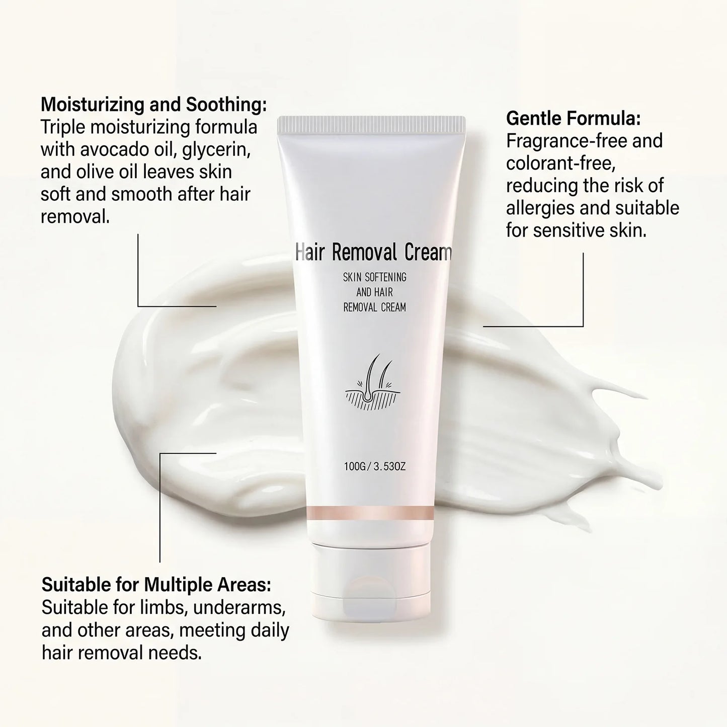 Gentle Painless Hair Removal Cream for Smooth Skin Peaceful Pleasures Health and Wellness