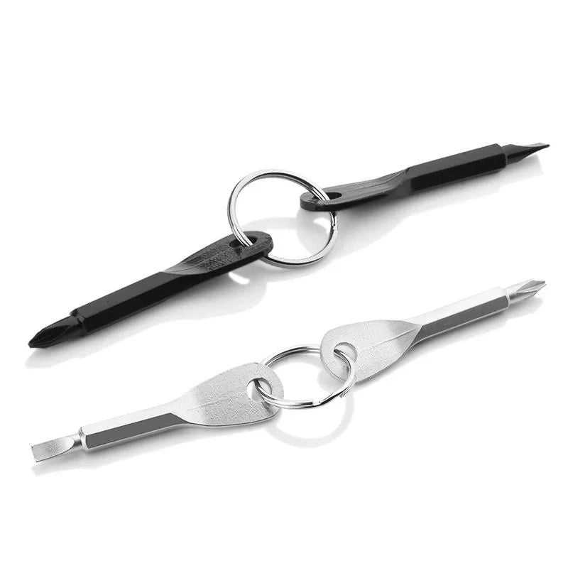 Mini EDC Keychain Screwdriver – Phillips & Slotted Pocket Tool Keychain Screwdriver Peaceful Pleasures Health and Wellness