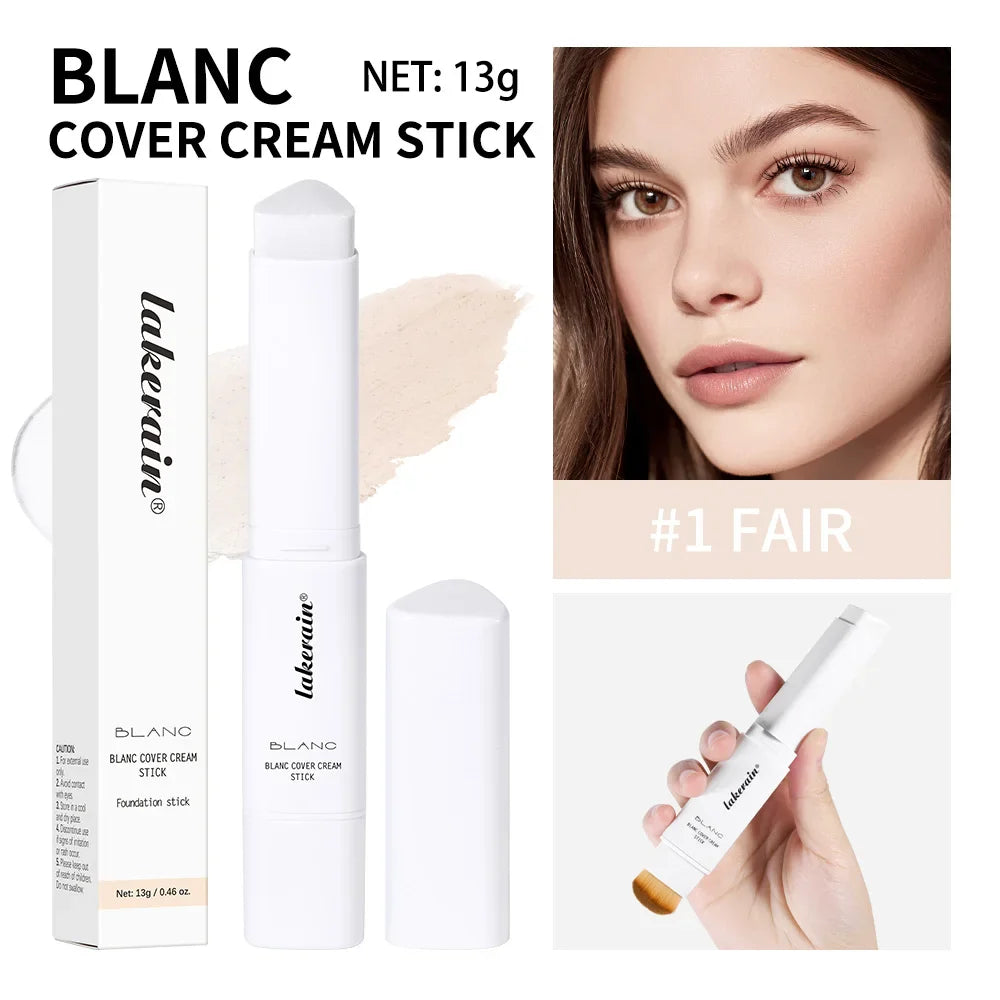 Blanc Cover Foundation Stick with Brush – Buildable, 5 Shades