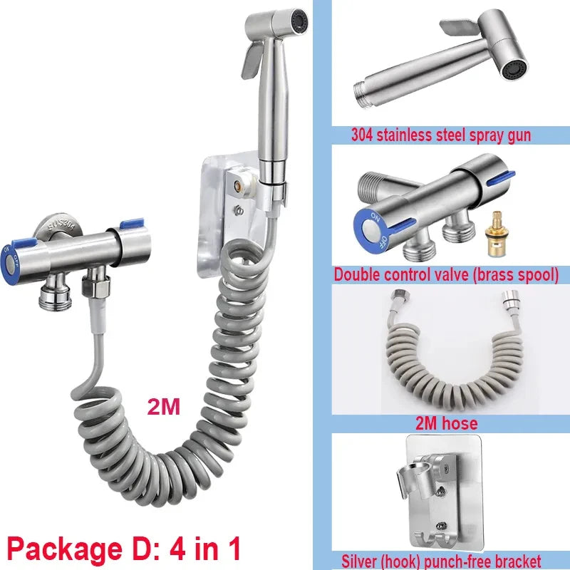 Handheld Bidet Sprayer Set | 304 Stainless Steel with Hose