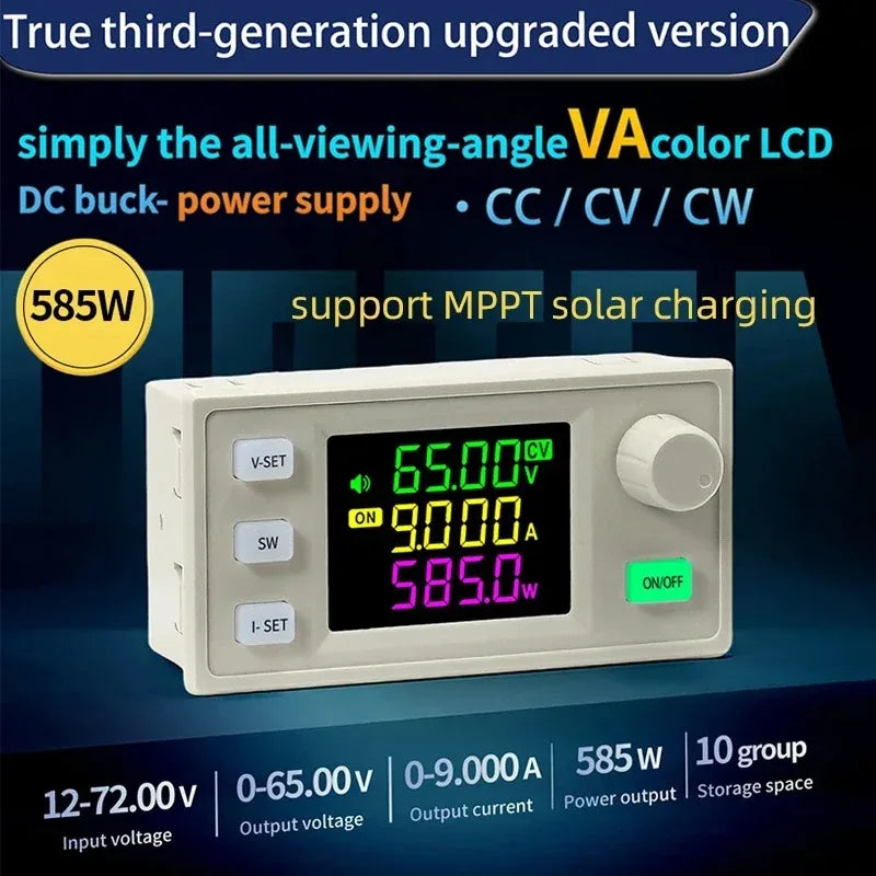 65V 9A 585W Buck-Boost Converter CNC DC Adjustable CC CV Lab Power Supply Module Solar Charging XY6509X Peaceful Pleasures Health and Wellness