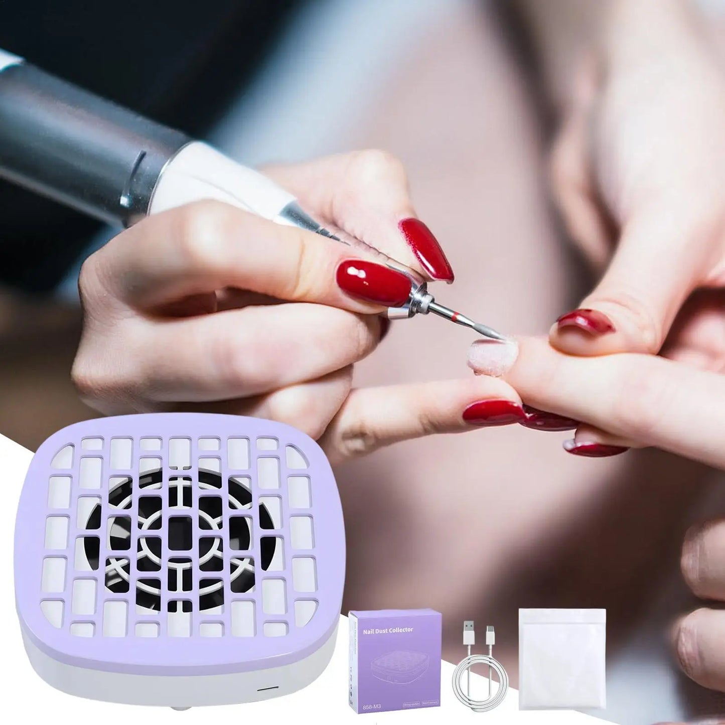 Nail Dust Collector – Low Noise, Powerful Suction Manicure Tool