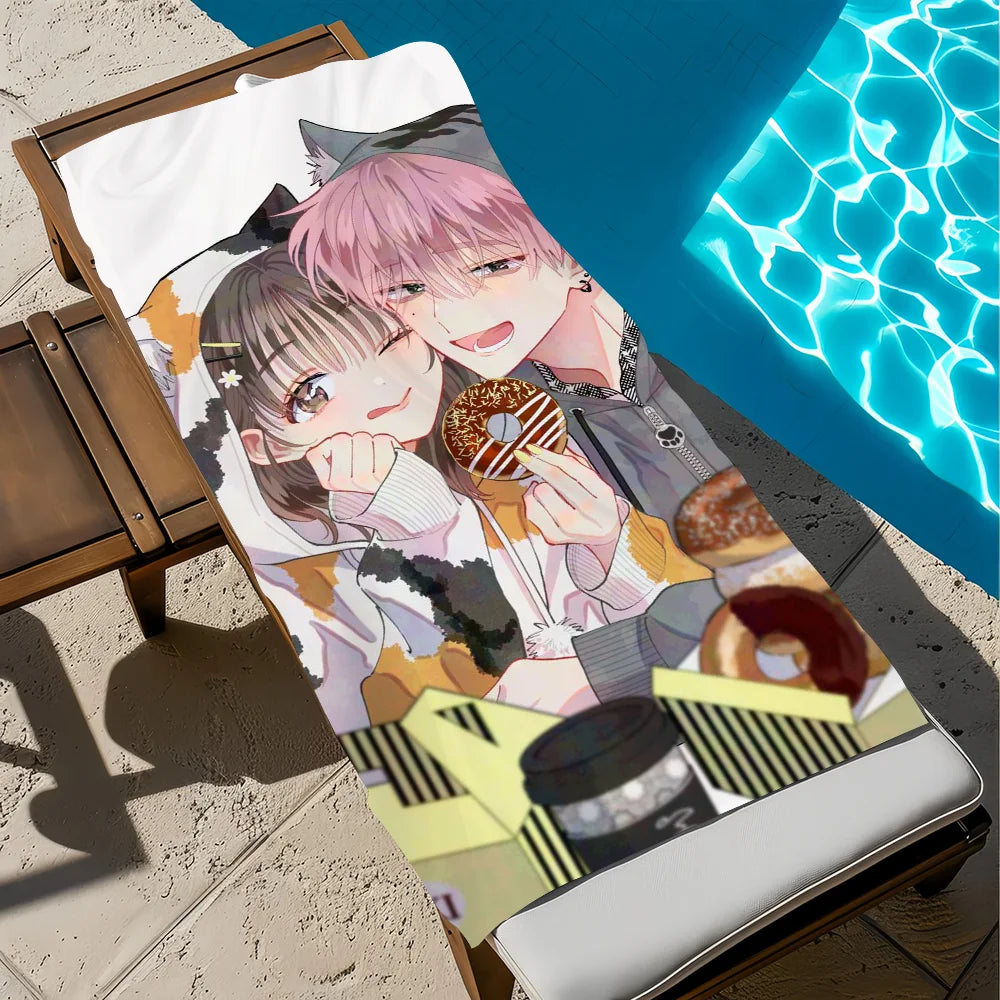 Anime Quick-Dry Beach Towel | Soft Pool & Travel Gift Quick-Dry Beach Towel Peaceful Pleasures Health and Wellness z2 STJ40x70CM