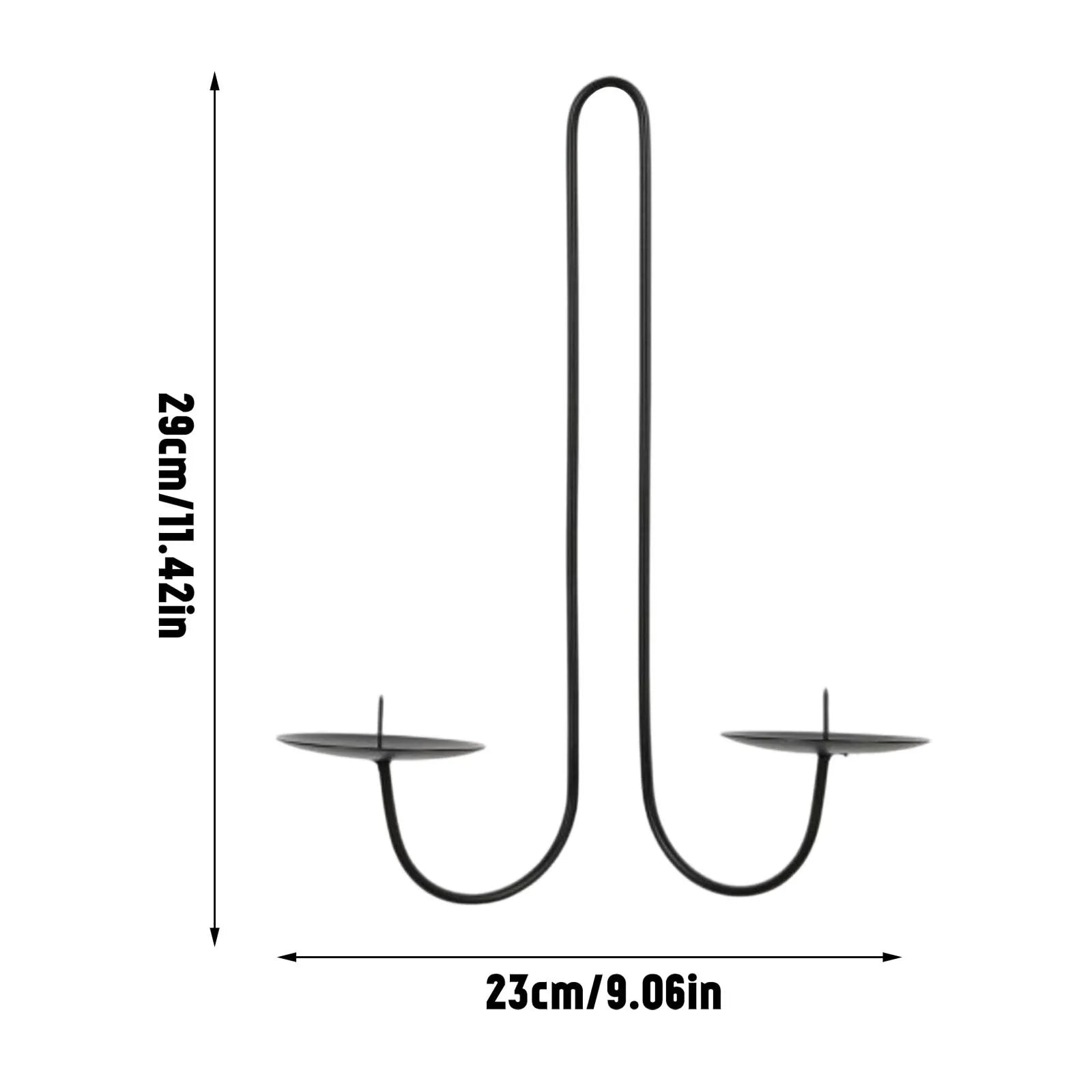 Iron Candle Holder Libra Style Wall Hanging Candle Sconce Decorative Candle Tray For Living Room Dining Room Home Decor Peaceful Pleasures Health and Wellness