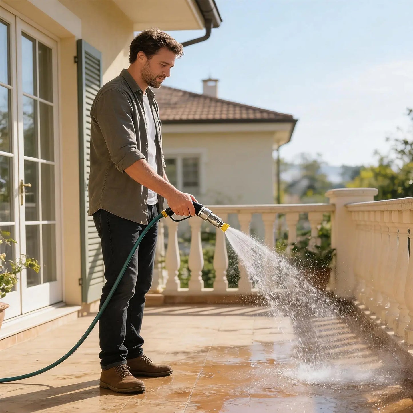Garden Hose To Pressure Washer Fitting 3/4 GHT To 1/4-inch Attachment Pressure Washer Quick Convert Kit For Plant Watering Patio Peaceful Pleasures Health and Wellness