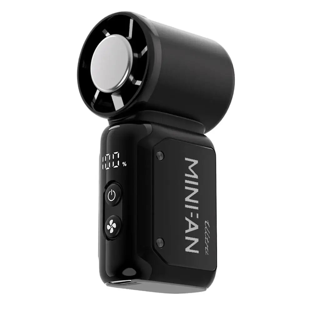 High-speed Powerful Refrigeration Portable Mini Electric Fan USB Charging Cool Wind Multifunctional Summer Pocket Electric Fan Peaceful Pleasures Health and Wellness Black