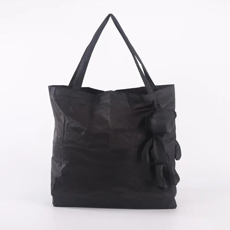 Cute Doll Foldable Tote Bag – Reusable Women's Shopping Bag