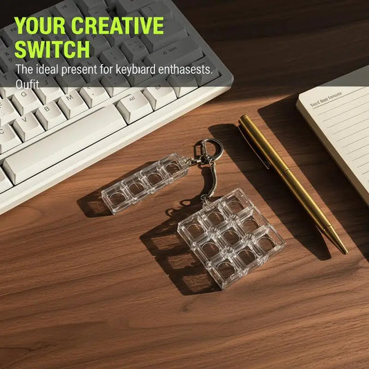 Mechanical Keyboard Switch Tester DIY Keychain Fidget Toy Keyboard Switch Tester Peaceful Pleasures Health and Wellness