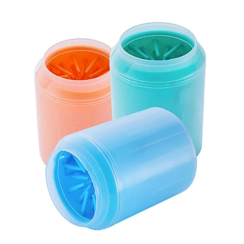Portable Pet Paw Cleaner – Silicone Foot Washer & Towel Bucket