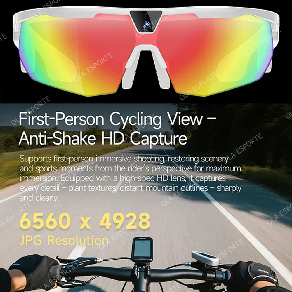 4K AI Smart Cycling Glasses | Camera, BT & AI Translation