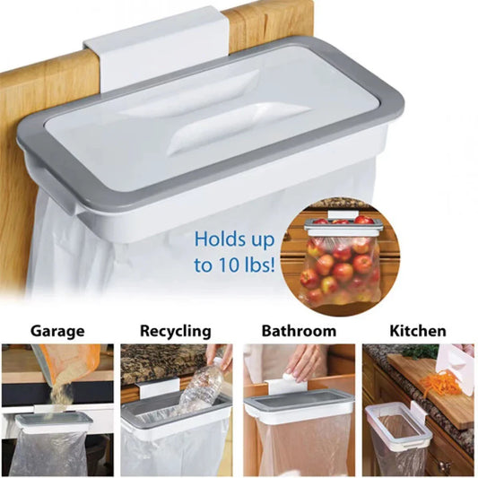 Hanging Trash Bag Holder – Cabinet Door Organizer Rack Trash Bag Organizer Oasis Select