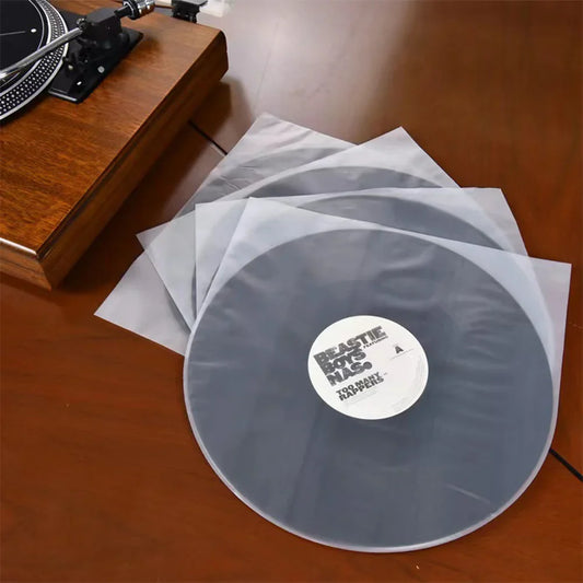 50Pcs Anti-Static Vinyl Record Sleeves – 7, 10 & 12 Inch LP Bags Vinyl Record Sleeves Oasis Select