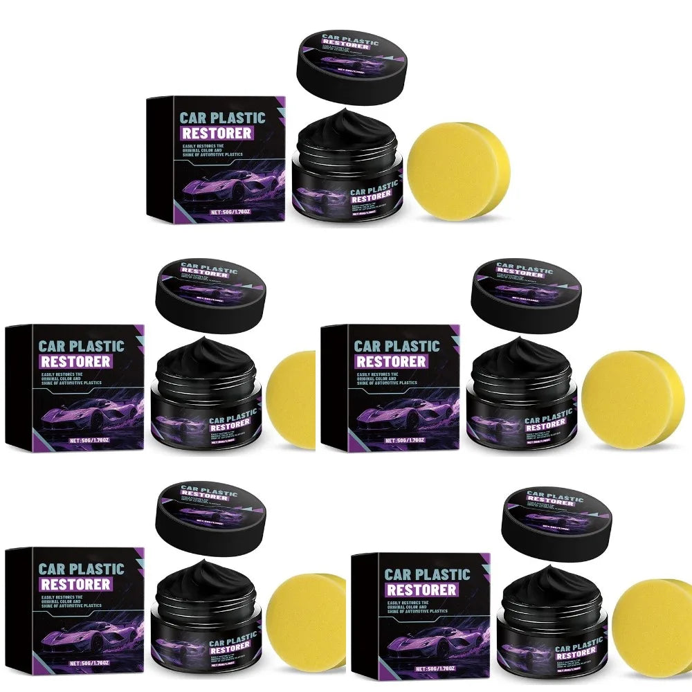 Easily Restores Original Color Shine Of Automotive Plastics Car Plastic Restorer 1/3/5pcs 50g Car Plastic Scratch Removal Agent Peaceful Pleasures Health and Wellness 5pcs