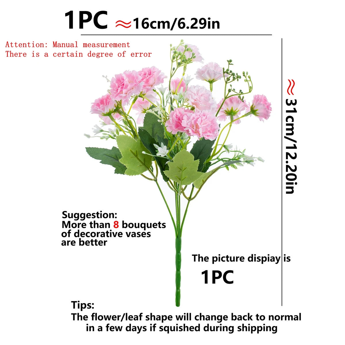 Silk Carnation Artificial Flowers – Wedding & Home Décor