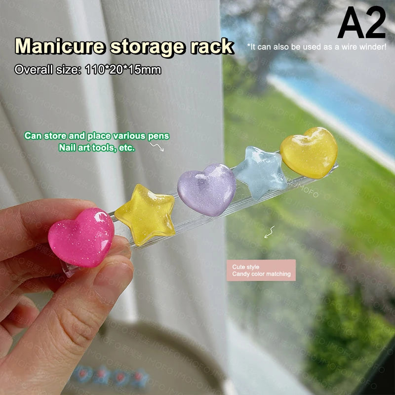 Cartoon Nail Brush Holder Stand Salon Pen Rack Accessoire Brushes For Manicure Tool Nail Art Brush Holder Carrier Storage Peaceful Pleasures Health and Wellness A2