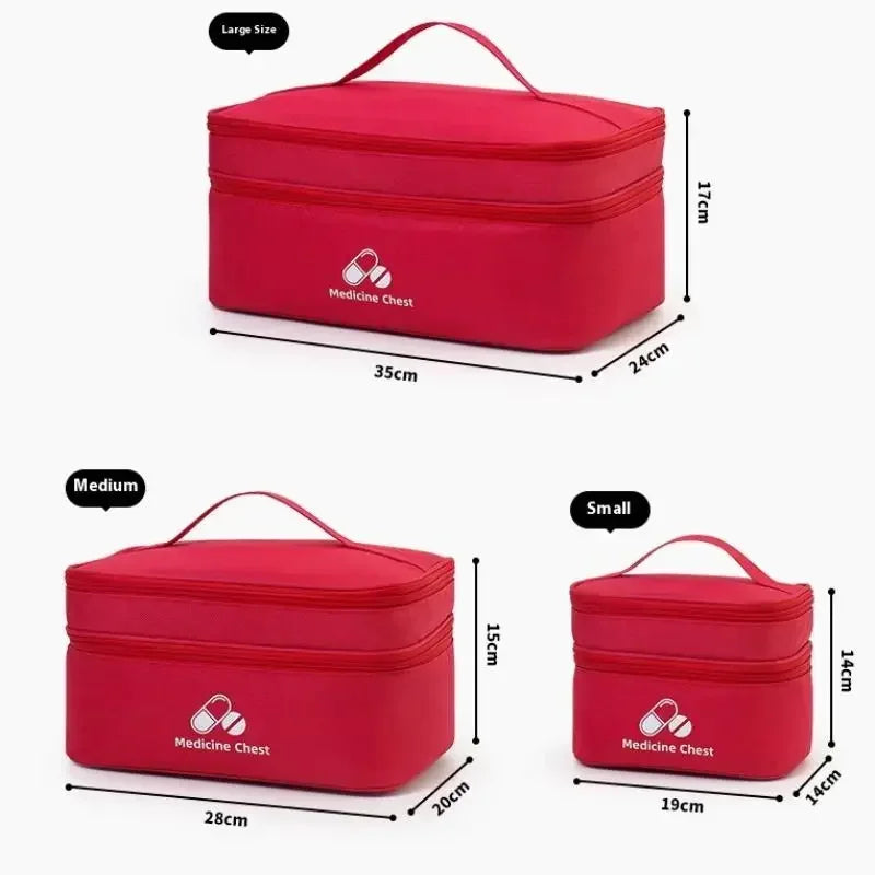 Double Layer First Aid Kit Bag – Oxford Cloth Travel Organizer