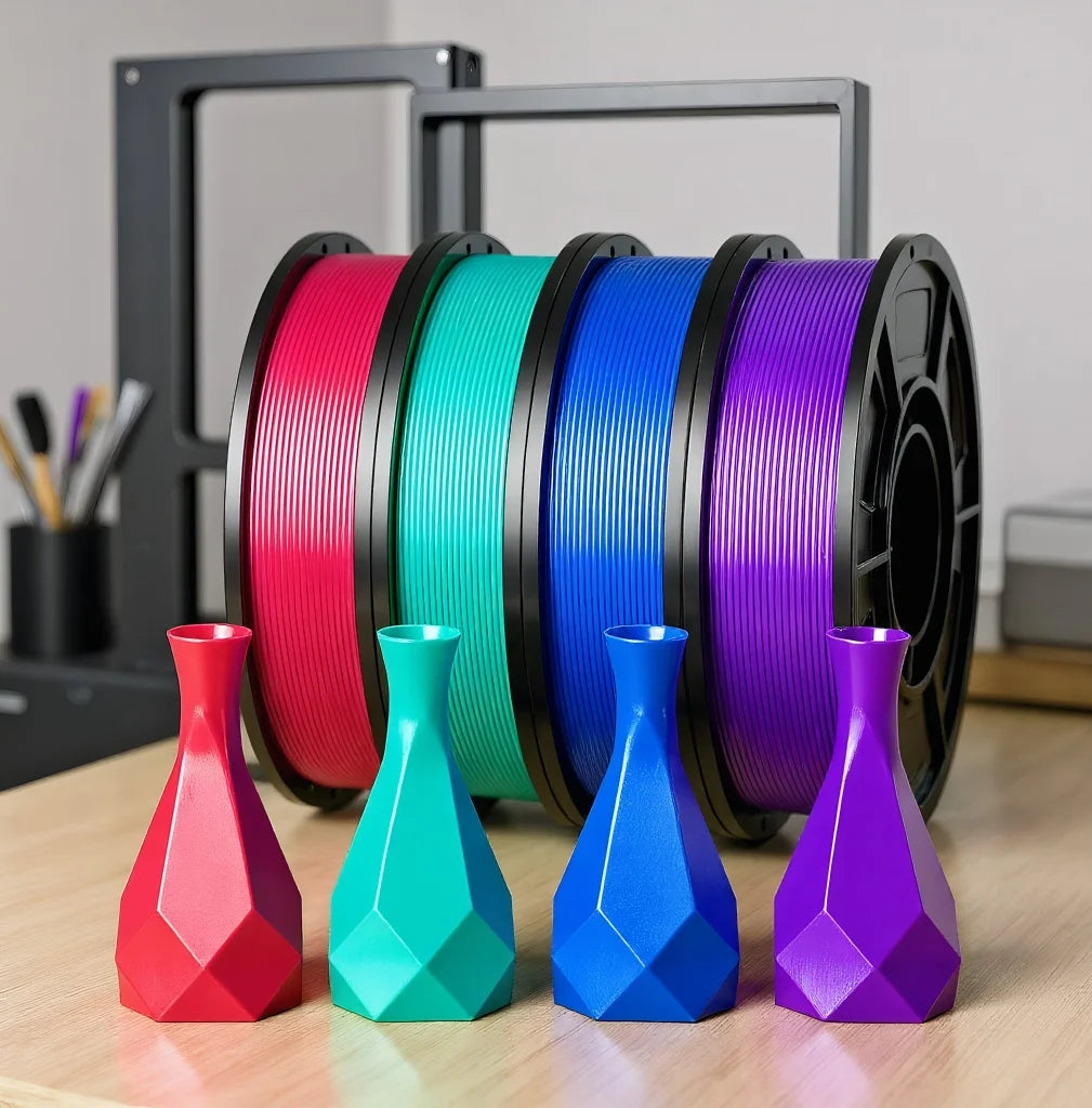 Silk PLA Filament 1.75mm 4-Color Bundle 250g – 3D Maliang