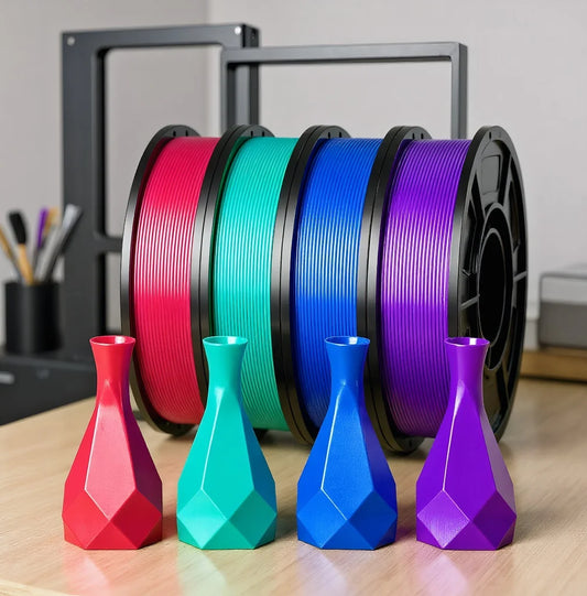 Silk PLA Filament 1.75mm 4-Color Bundle 250g – 3D Maliang