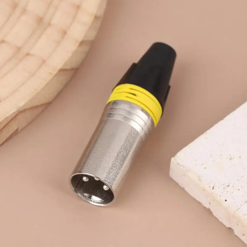 1Pc MIC Adapter XLR Cable Terminal Audio Wire Connector Pin XLR Plug Jack Male / Female Microphone Connector Peaceful Pleasures Health and Wellness female Yellow
