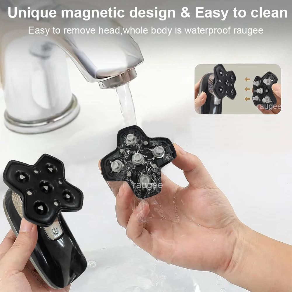 Electric Head Shaver for Men Bald Head Shaving Machine Electric Razor Man Hair Beard Trimmer Rechargeable Men's Hair Clipper Peaceful Pleasures Health and Wellness