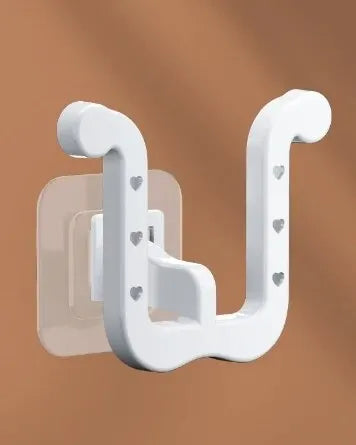U-shaped Slipper Rack Wall Mounted Perforated Toilet Drainage Storage Rack Bathroom Wall Storage Sandal Rack Bathroom Peaceful Pleasures Health and Wellness 3pcs white