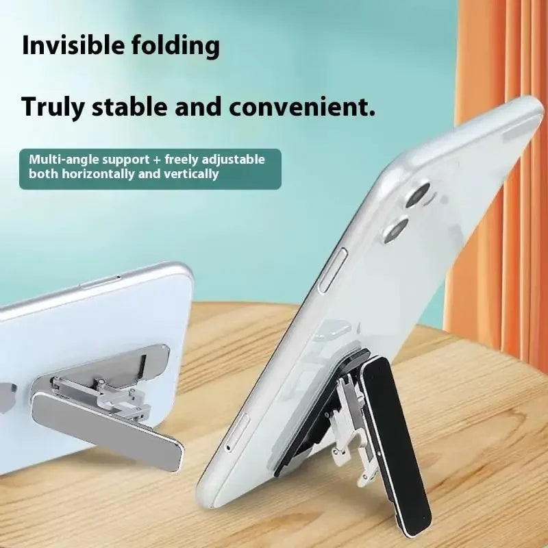 Mini Foldable Phone Stand – Aluminum Alloy Adjustable Desk Mount