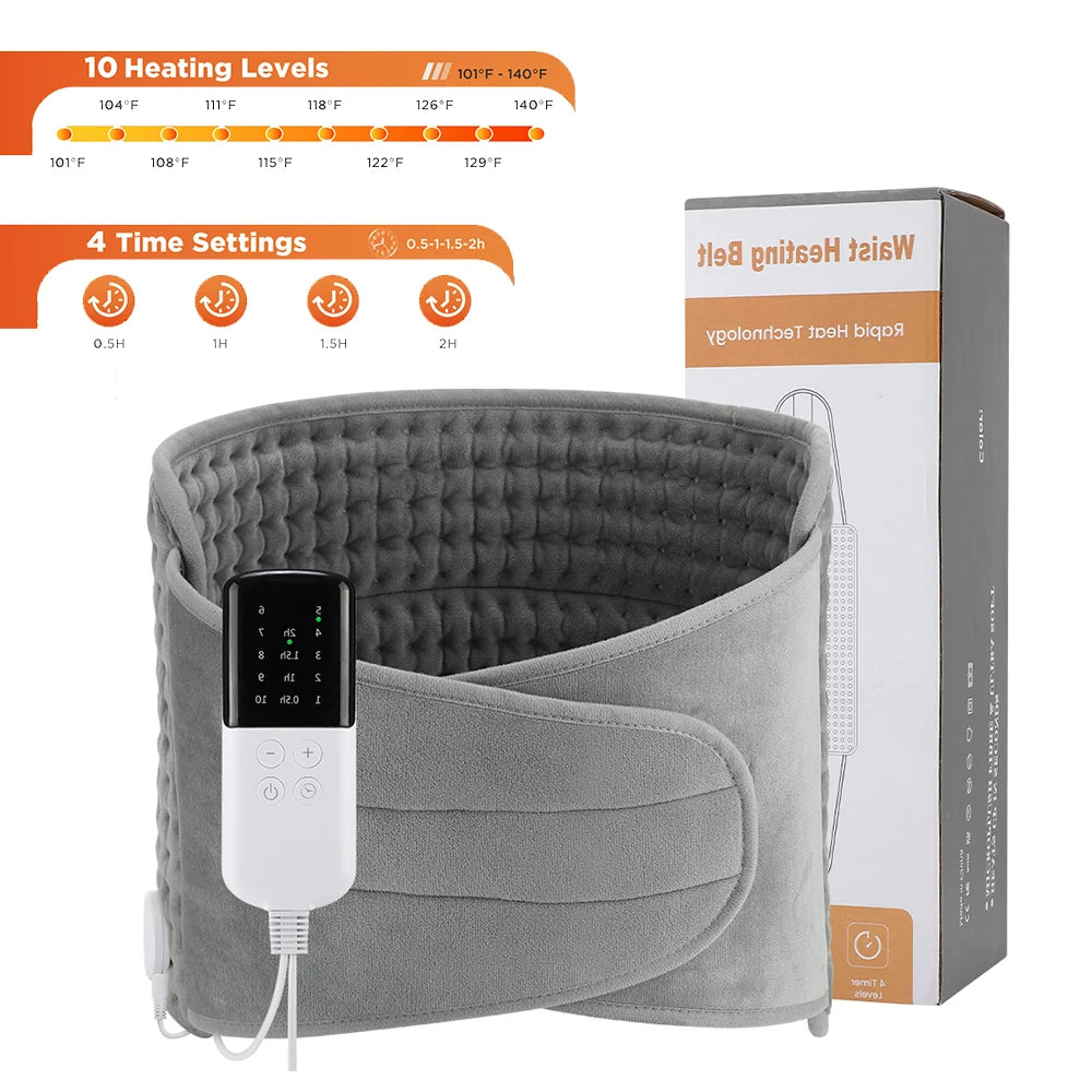 Electric Heating Pad for Period Cramps Winter Warm Blankets Office Camping Hand Waist Back Heat Pad 110V 220V Washable 60*30cm Peaceful Pleasures Health and Wellness 10 Heat 4 Timer EU Plug