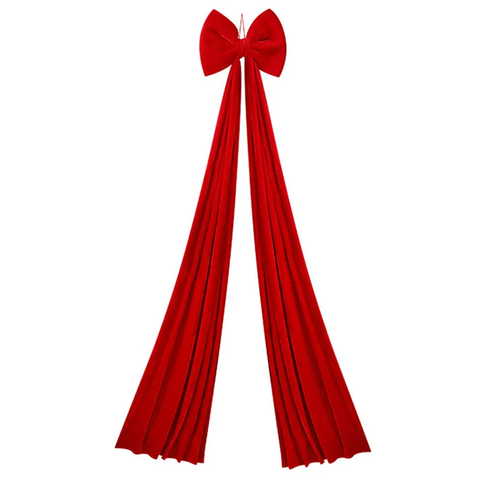 Large Velvet Christmas Bow for Tree, Garland & Table Decor
