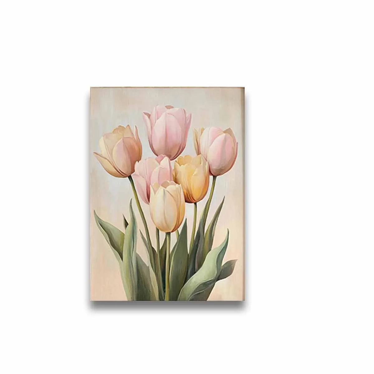 Easter Bunny Farmhouse Canvas Wall Art | Spring Floral Print