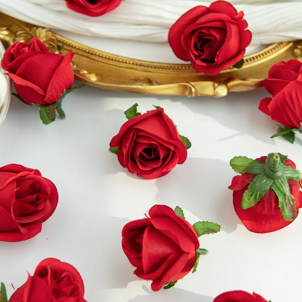 Artificial Silk Rose Flower Heads – Wedding & DIY Decor