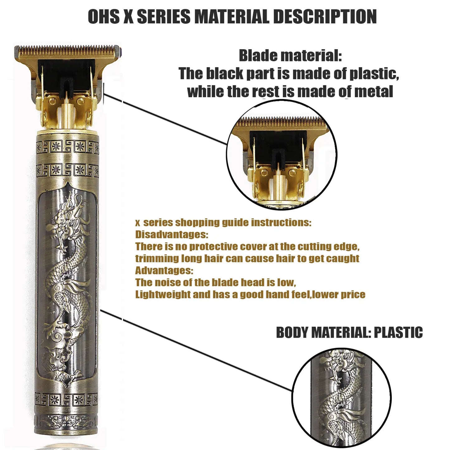 OHS T9 Electric Hair Clipper & Beard Trimmer – 0mm Barber