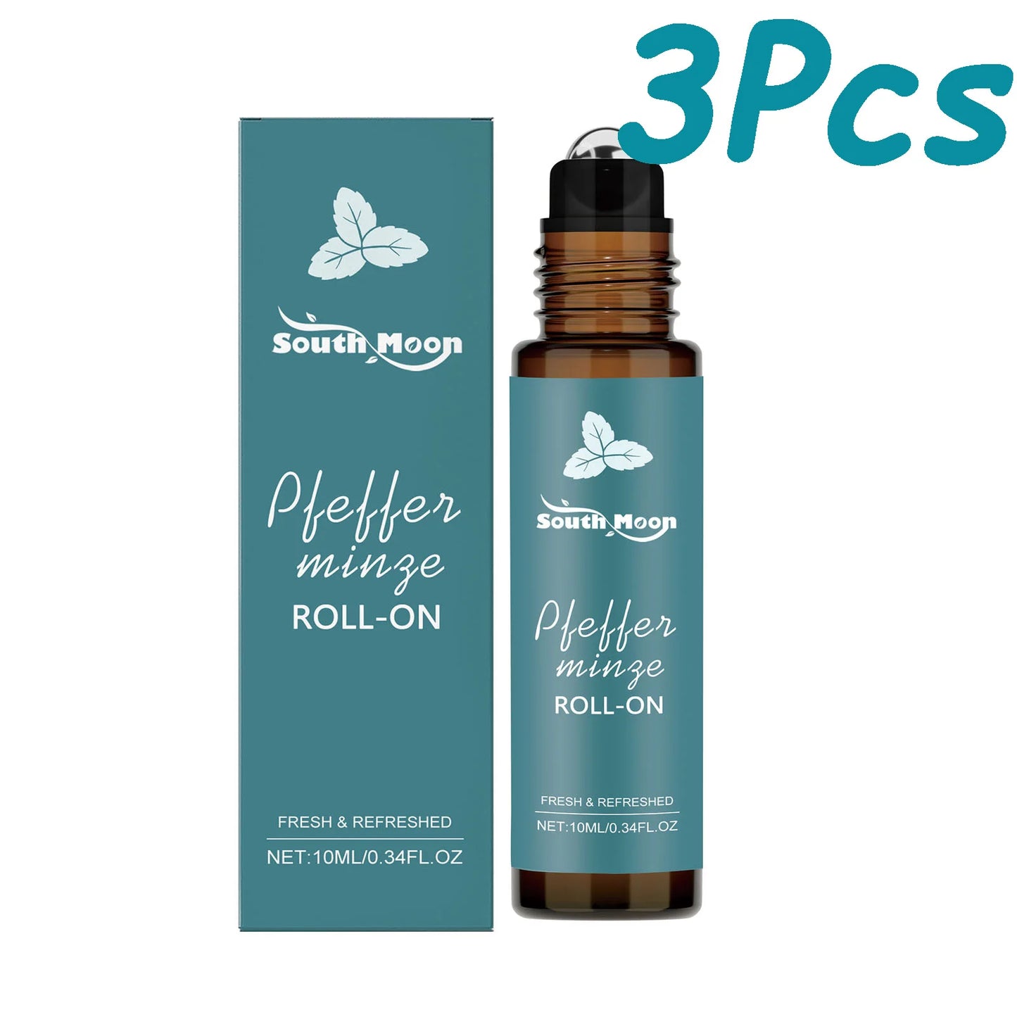 Peppermint Roll-On Essential Oil – Stress Relief & Massage