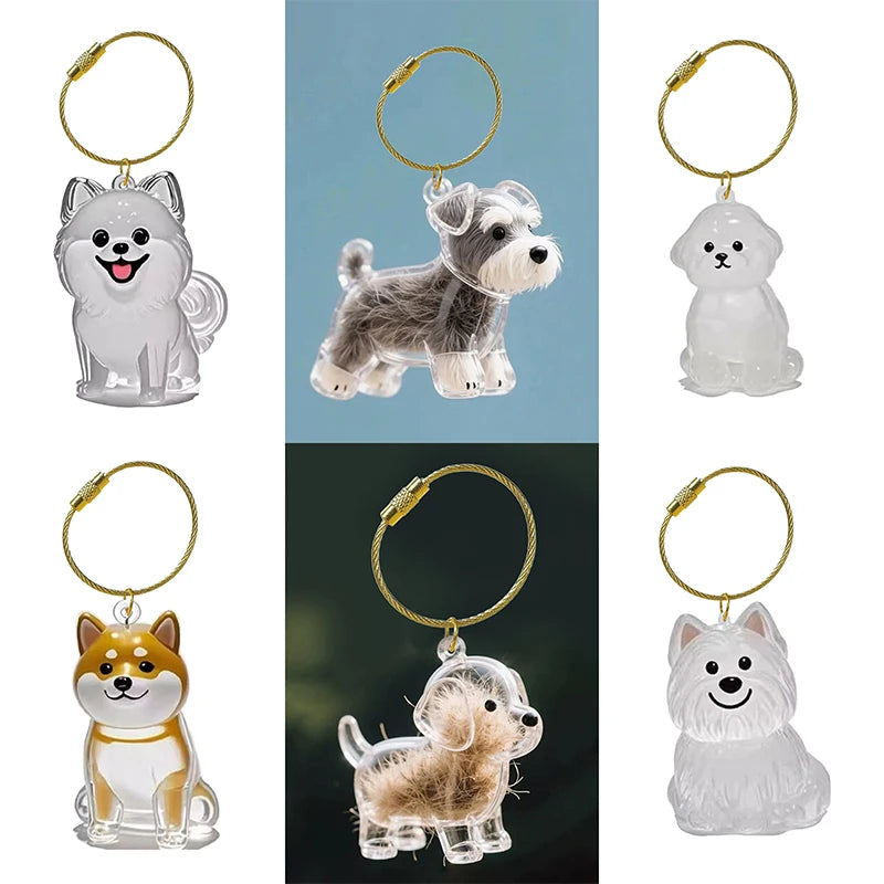 Clear Dog Fur Keepsake Keychain – DIY Pet Memorial Gift