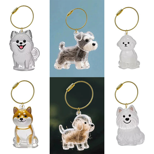 Clear Dog Fur Keepsake Keychain – DIY Pet Memorial Gift Pet Memorial Keychain Peaceful Pleasures Health and Wellness