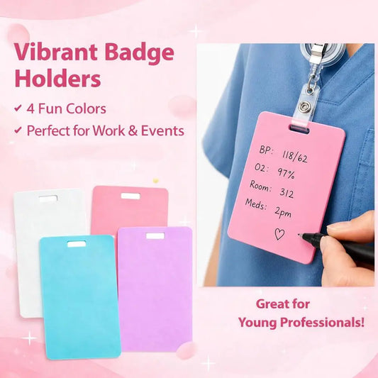 Reusable Erasable Badge Notepad & Pen for Nurses | Memo Card Erasable Memo Notepad Oasis Select