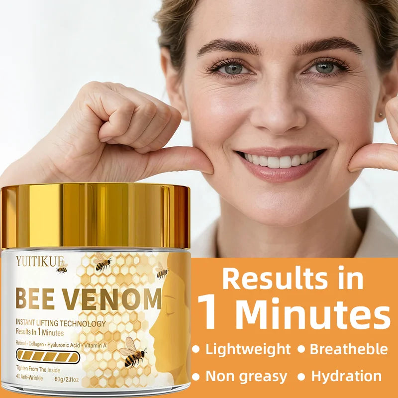 YUITIKUE Bee Venom Face Cream 60g | Lift, Firm & Anti-Wrinkle Anti-Aging Face Cream Peaceful Pleasures Health and Wellness
