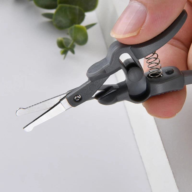 Stainless Steel Round-Tip Nose Hair Scissors | Safe Trimmer