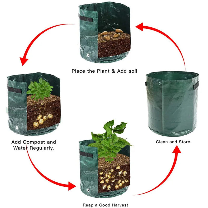 Potato Grow Bags 1–12 Gallon | Vegetable Planter with Flap
