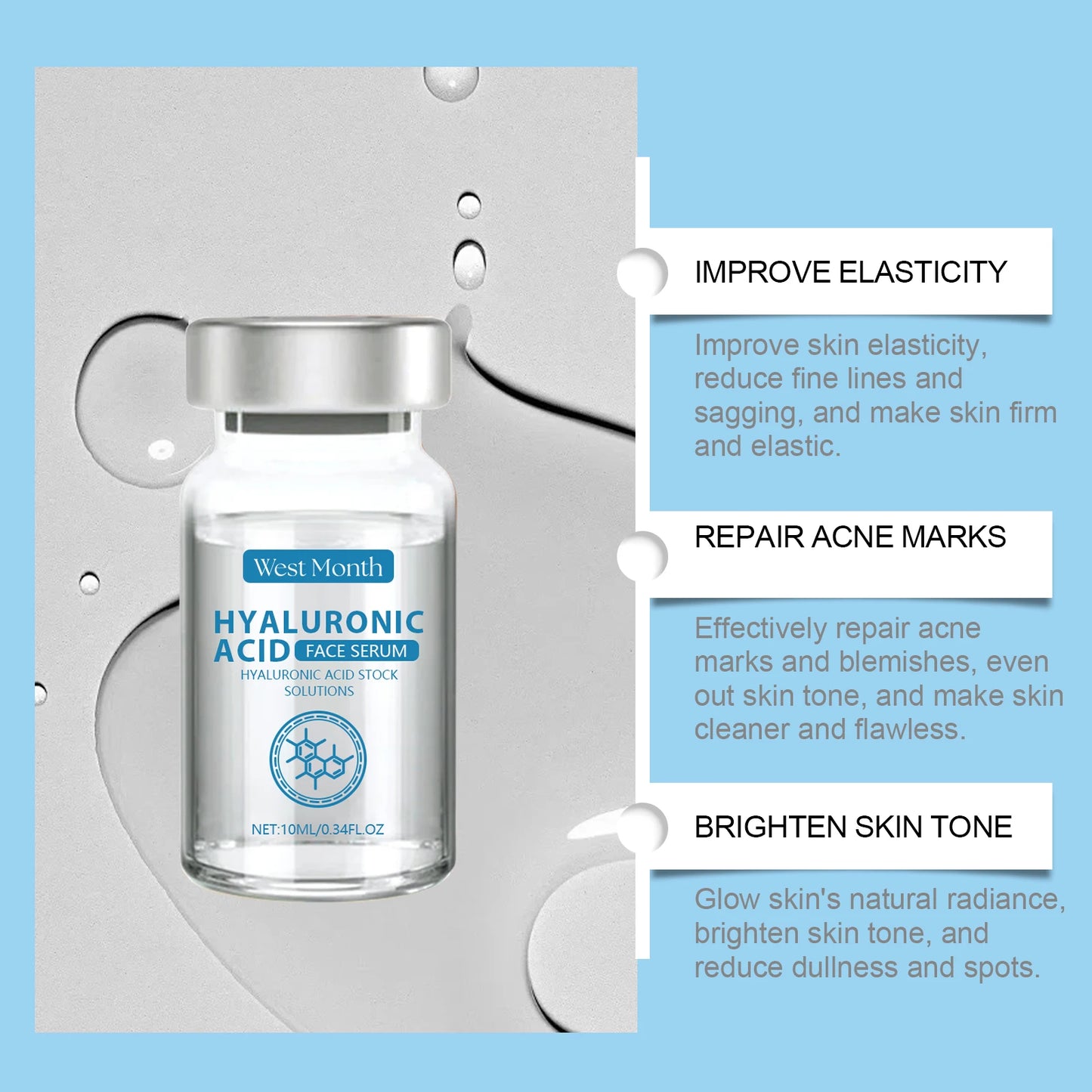 Hyaluronic Acid Facial Serum – Hydrate, Brighten & Minimize Pores