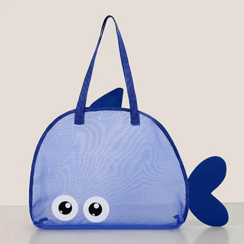 Cartoon Mesh Beach Toy Bag – Foldable Large Tote | JETTING