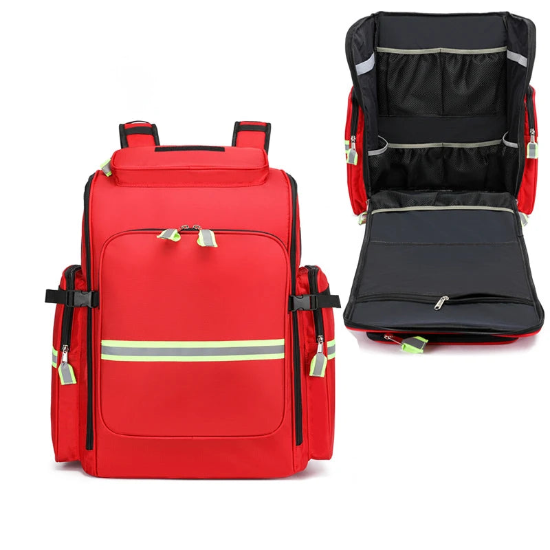 Empty Emergency First Aid Kit Backpack First Responder Trauma Bag Medical Supplies Case for Disaster Relief Field Trips Camping Peaceful Pleasures Health and Wellness