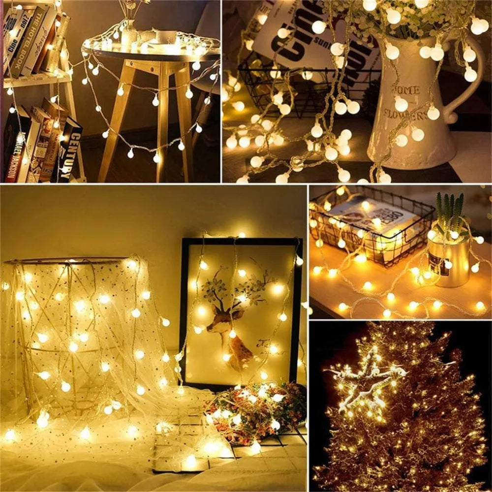 10M Ball LED Fairy String Lights USB/Battery – Garden & Events